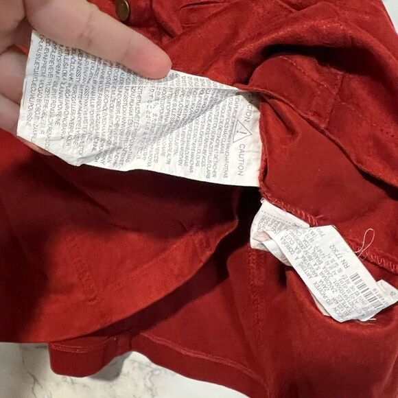 Zara Rust Red Microsuede Mini skirt Size XS - Picture 4 of 8